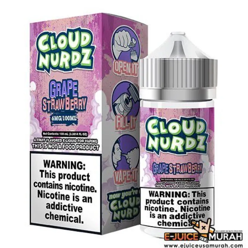 CLOUD NURDZ EJUICE - GRAPE STRAWBERRY - 100ML