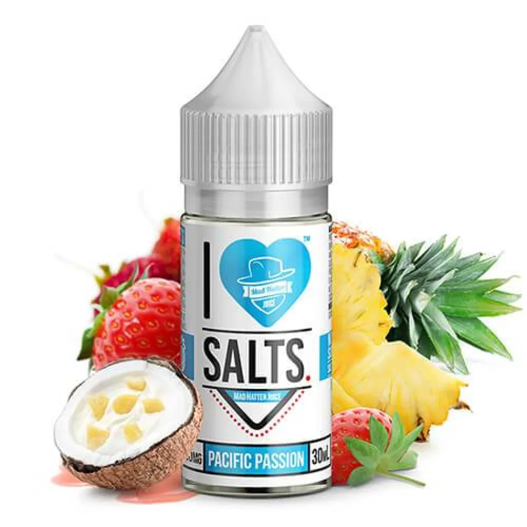 I LOVE SALTS BY MAD HATTER - PACIFIC PASSION/BLUE STRAWBERRY - 30ML