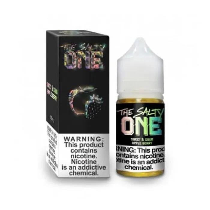 THE SALTY ONE NIC SALT ELIQUID - SWEET & SOUR APPLE BERRY - 30ML