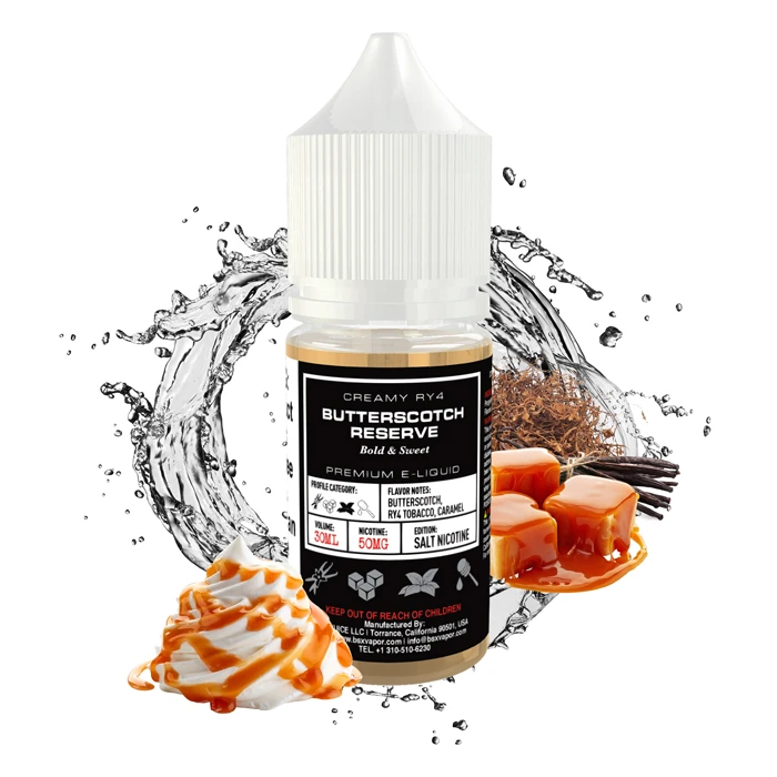 GLAS BASIX BSX NIC SALTS - BUTTERSCOTCH RESERVE - 30ML