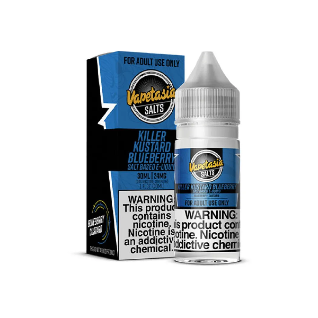 VAPETASIA SALTS - KILLER KUSTARD BLUEBERRY - 30ML