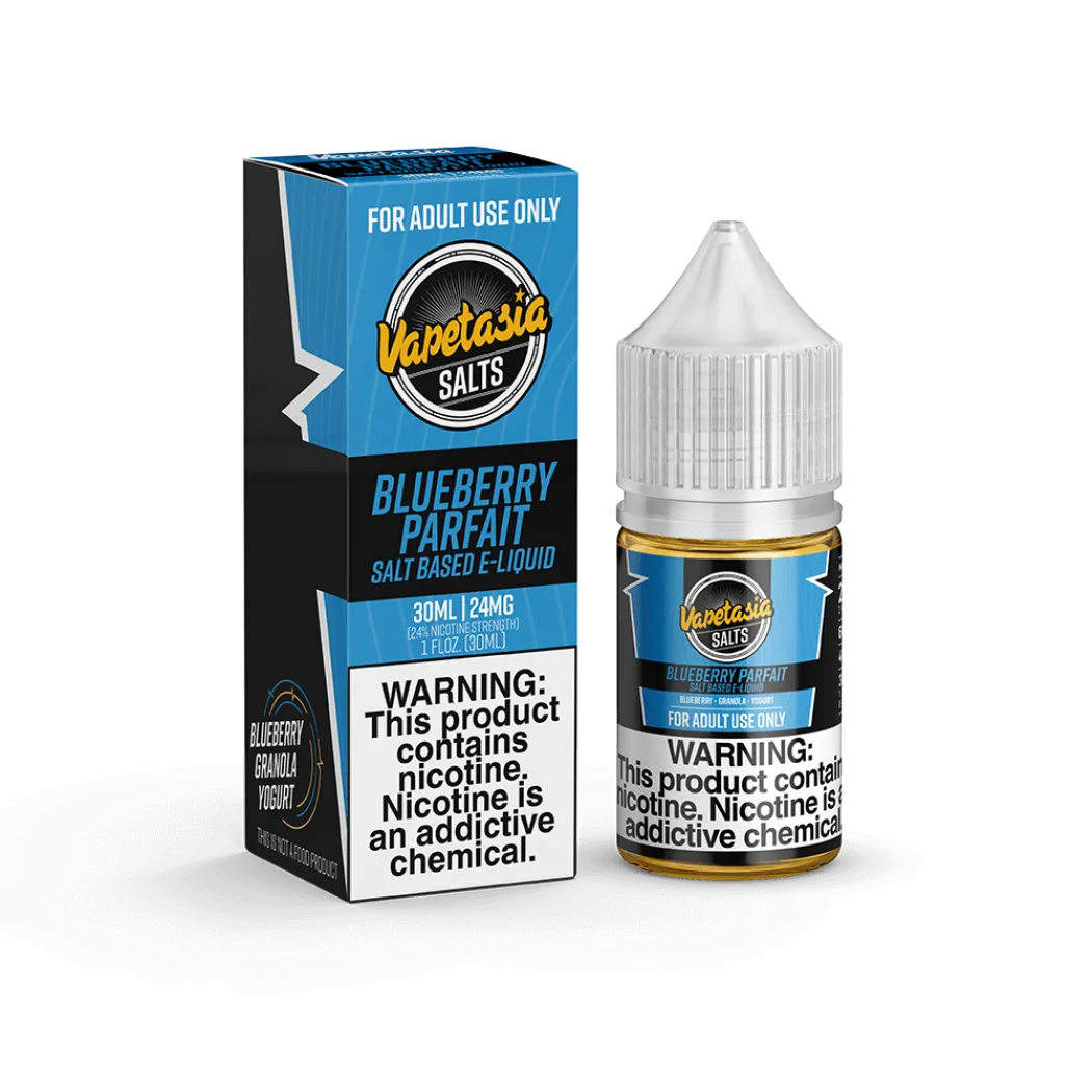 VAPETASIA EJUICE SALTS - BLUEBERRY PARFAIT - 30ML