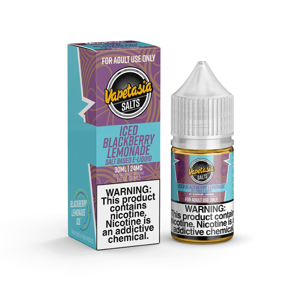 VAPETASIA EJUICE SALTS - ICED BLACKBERRY LEMONADE - 30ML