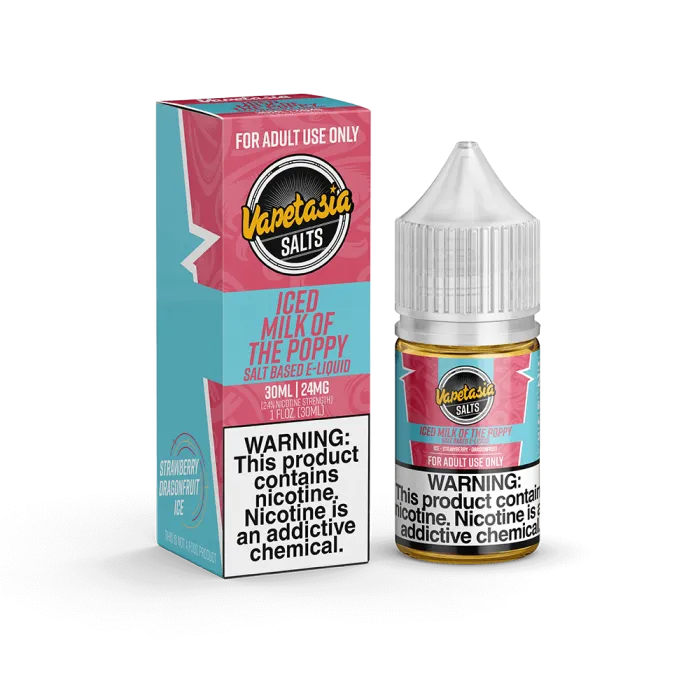 VAPETASIA EJUICE SALTS - ICED MILK OF POPPY - 30ML