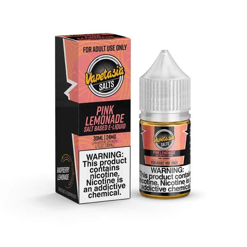 VAPETASIA EJUICE SALTS - PINK LEMONADE - 30ML