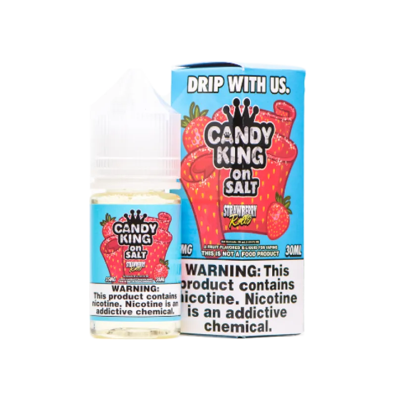 CANDY KING ON SALT - STRAWBERRY ROLLS - 30ML CANDY KING ON SALT - STRAWBERRY ROLLS - 30ML