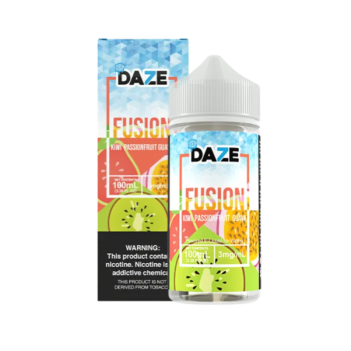7DAZE FUSION TFN - KIWI PASSIONFRUIT GUAVA ICED - 100ML 7DAZE FUSION TFN - KIWI PASSIONFRUIT GUAVA ICED - 100ML