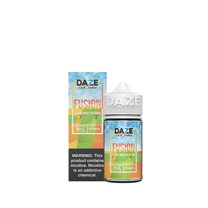 7DAZE FUSION TFN SALT - YELLOW GREEN RED MANGO ICED - 30ML