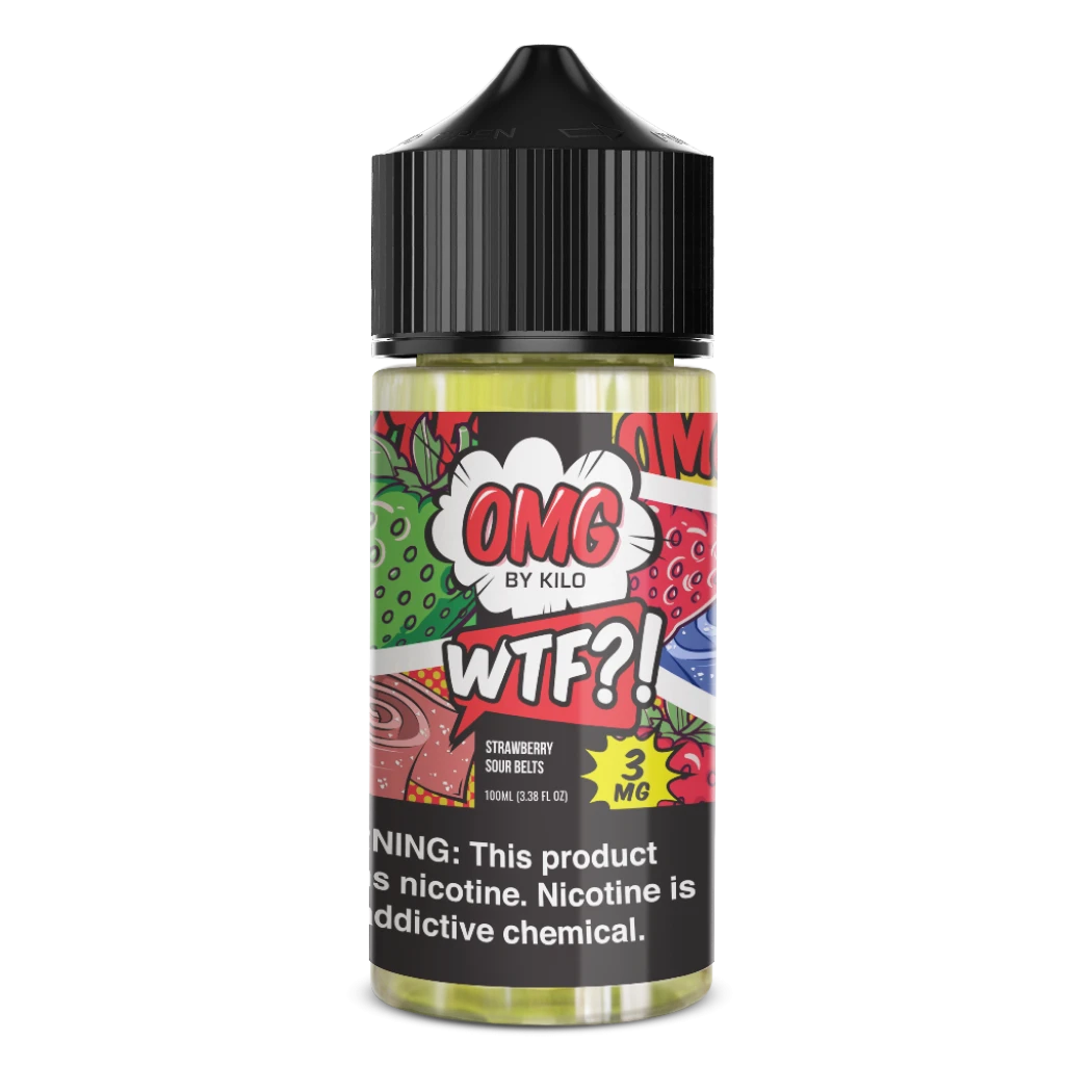 OMG E-LIQUID BY KILO - WTF STRAWBERRY SOURBELT - 100ML